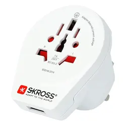Skross adapter World za UK + USB-A 