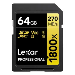 Lexar Professional 1800x SDXC™ UHS-II card  - 64 GB