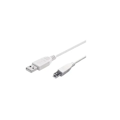 USB 2.0 kabel, USB-A na USB-B, 0.3m, bijeli