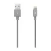 Kabel - MFi (Apple license) - Lightning to USB (1,20m) - Grey - Alumi Cable