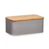 kutija za kruh , metal/bambus, taupe mat, 31x 18 x 12,5 cm, 25371