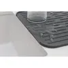 silikonska podloga za sušenje posude, sivi