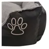 Krevet za pse s podstavljenim jastukom, crni