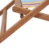 sklopiva ležaljka za plažu od tkanine s drvenim okvirom