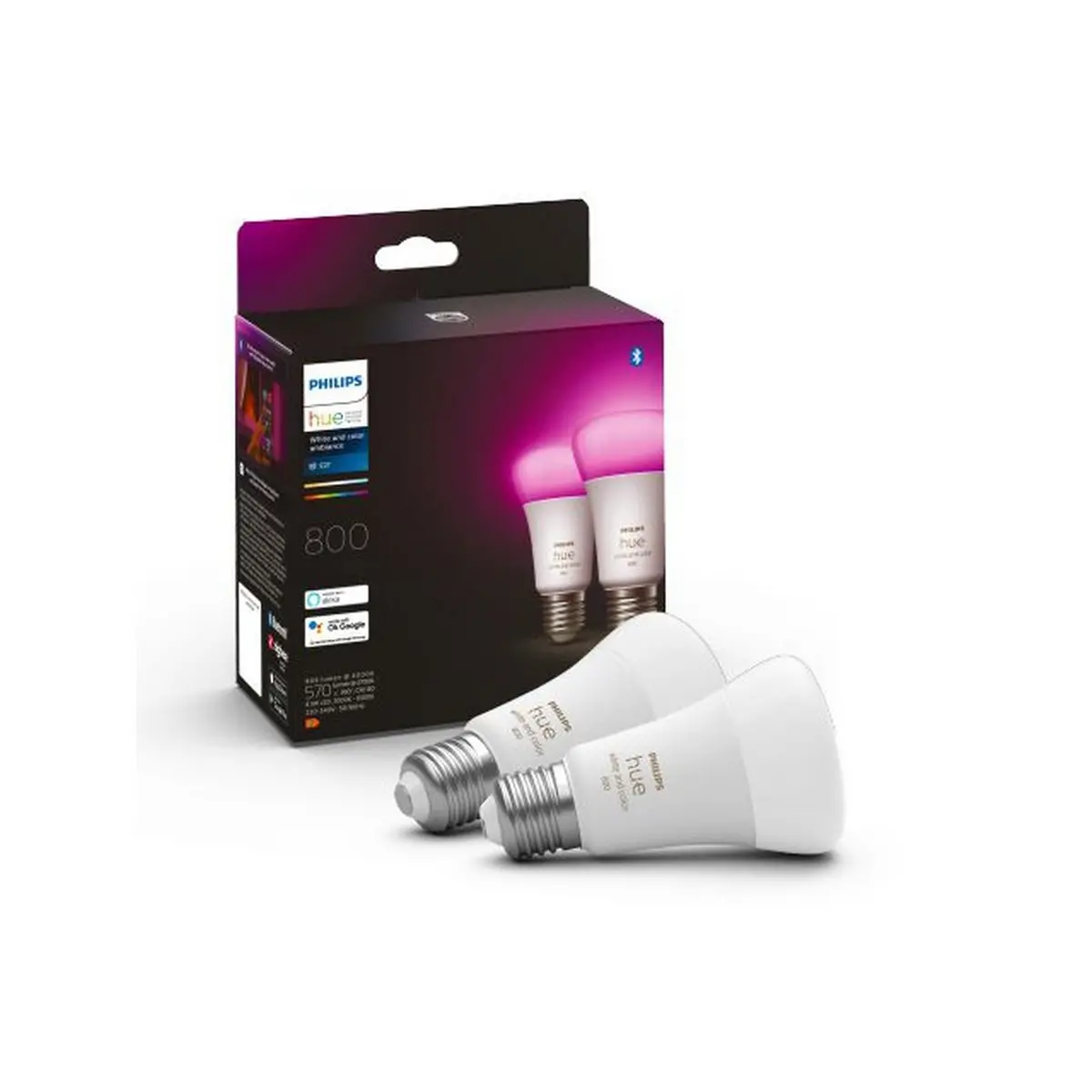 Philips HUE žarulja Smart LED E27, A60, 6.5W, 2 kom, boja image