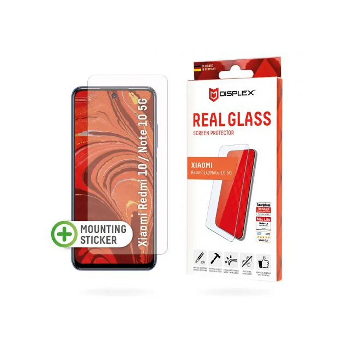 DISPLEX zaštitno staklo Real Glass 2D za Xiaomi Redmi 10 (22)/Note 10 5G image