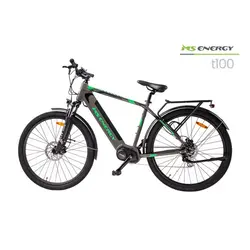 MS ENERGY bicikl eBike t100  + kaciga MSH-05 black + Spiralni lokot SL-10