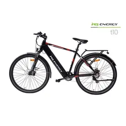 MS ENERGY bicikl eBike t10  + kaciga MSH-05 black + Spiralni lokot SL-10