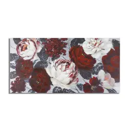 Mauro Ferretti slika bijeli/crveni cvijet tamna Poleđa, 120x3. 7x60 cm 