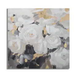Mauro Ferretti slika bijeli Cvijet - B, 90x3.7x90 cm 