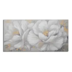 Mauro Ferretti slika bijelo/zlatni Cvijet 140x3.7x70 cm 