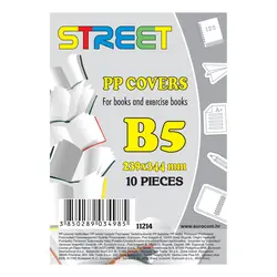  Omotnica za bilježnicu B5 STREET - prozirna 