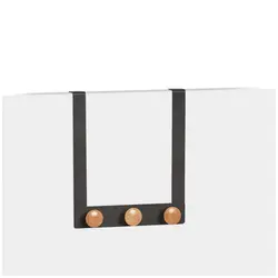 Zeller vješalica za vrata, metal/drvo, crna, 24,5x5x25 cm 
