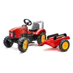 Falk traktor s prikolicom Supercharger Crveni  - Crvena