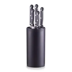 Zeller stalak sa noževima u setu, 6 dijelova, crni, Ø11x22 cm 