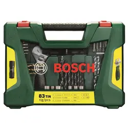 Bosch 83-dijelni V-Line TiN set svrdla i bitova s LED svjetiljkom i francuskim ključem 