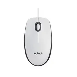 Logitech B100 optički miš, USB, bijeli (910-003360) 