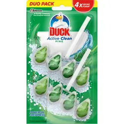 Duck Active Clean osvježivač za WC školjku duplo pakiranje, pine 