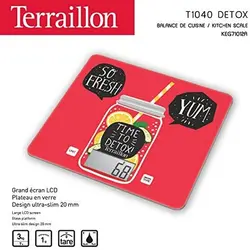 Terraillon digitalna kuhinjska vaga T1040 Detox Red 