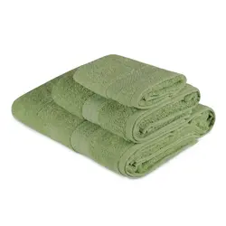 Colourful Cotton poklon set ručnika Green  - Maslinasto zelena