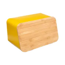 Five kutija za kruh s daskom za rezanje,37x22.5x23.5 cm  - Žuta