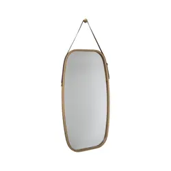 Five zidno ovalno ogledalo,  43x1.6x77 cm, bambus staklo 