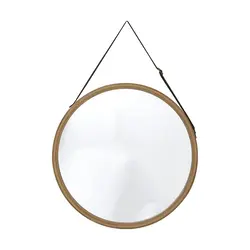 Tendance zidno okruglo ogledalo 38 cm, bambus 