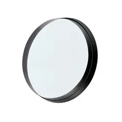 Tendance okruglo metalno ogledalo s obrubom  - Crna
