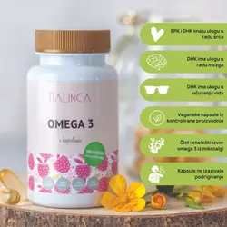 Malinca 100% veganske omega 3, 60 kapsula 