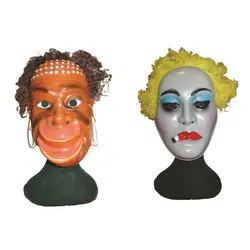 Maškare maska PVC kosa crnac/žena 