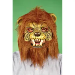 Maškare maska gumena tigar, s plišanom kosom 