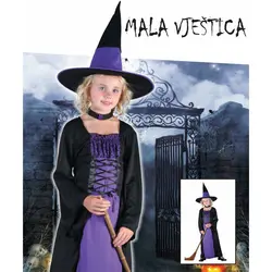 Maškare kostim za djecu mala vještica  - 4-7 godina