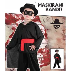 Maškare kostim maskirani bandit  - 8-10 godina