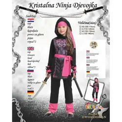 Maškare kostim za djecu kristalna ninja djevojka  - 4-7 godina