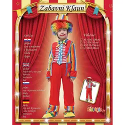 Maškare kostim zabavni klaun  - 8-10 godina