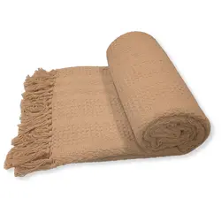 Essenza Sleep deka pletena pamuk 130x170 cm smeđa  - Smeđa