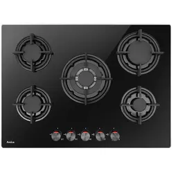 Amica ploča za kuhanje PGCA7101AoB, <br />5 x plin, Wok, 70 cm, staklokeramika, crna 