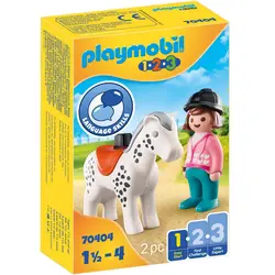 Playmobil 1. 2. 3. Jahač s konjem 