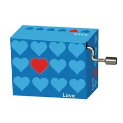 Fridolin glazbena kutija Blue+red hearts 