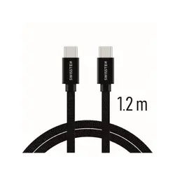 Swissten kabel USB-C/USB-C, platneni, 3A, 1.2m 