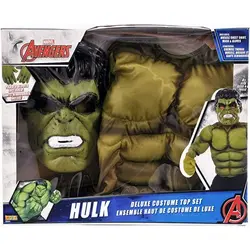 Maškare dječji kostim set Hulk Delux mišićavi top, maska i rukavice 