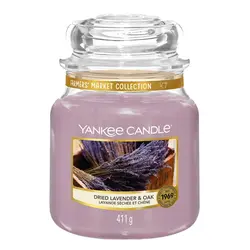 Yankee Candle mirisna svijeća Classic medium DRIED LAVENDER & OAK 