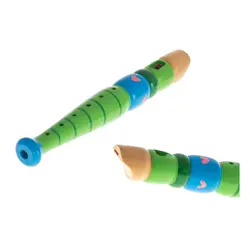  Drvena flauta zeleno - plava 