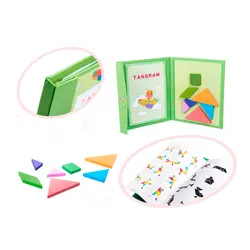 Montessori magnetna knjiga puzzle 3d tangram blokovi 
