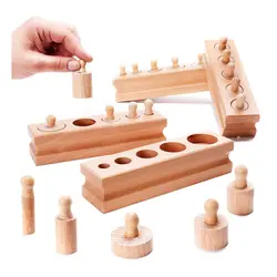 Montessori sorter drveni cilindrični utezi 