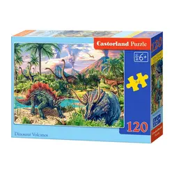 Castorland puzzle 120 komada dinosauri kod vulkana 