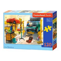 Castorland puzzle 120 komada automehaničarska radiona 
