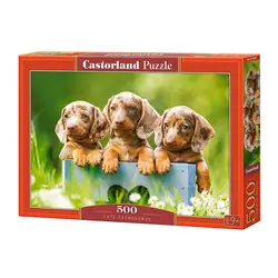 Castorland puzzle 500 komada slatki jazavčari 