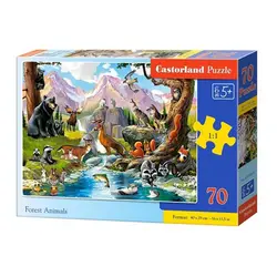 Castorland puzzle 70 komada šumske životinje 