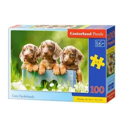 Castorland puzzle 100 komada slatki jazavčari 
